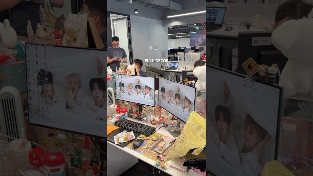 Meja kerja kantor di Shanghai China is another level bro 👌 #office #desksetup