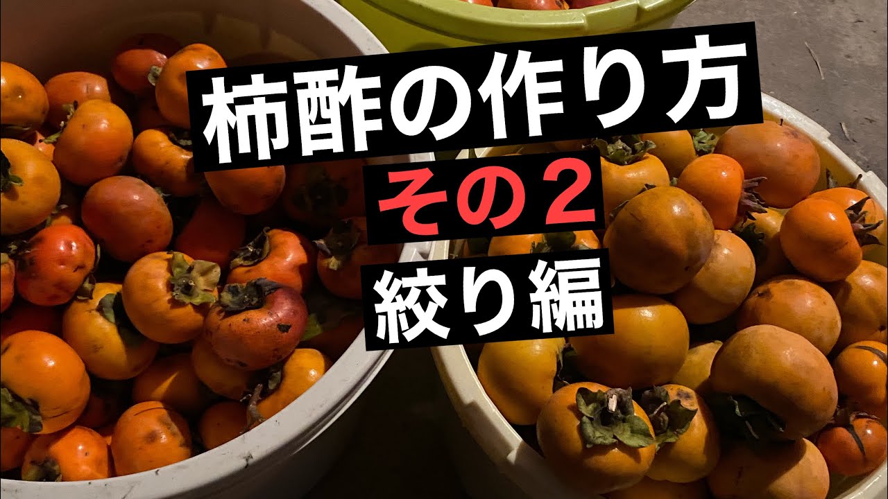 柿酢の作り方２（絞り方）