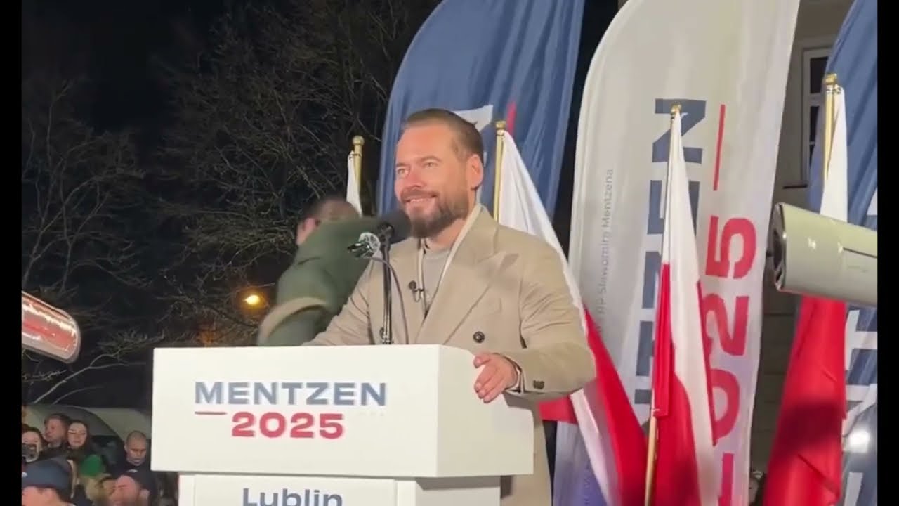 Krzysztof Stanowski na wiecu Sławomira Mentzena