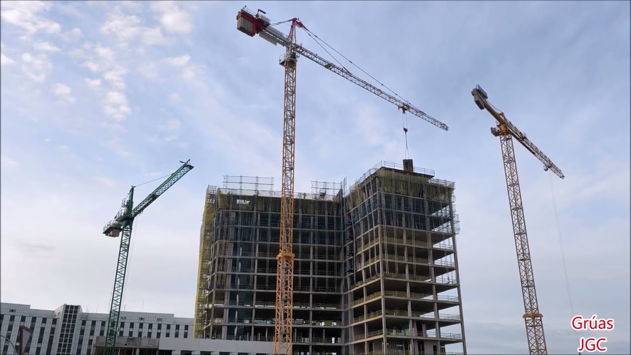 Grúas en Madrid. Potain MD235, MDT178, Comansa LC2074, 21LC400, 16LC220, Saez S60 y Pinternal PT460