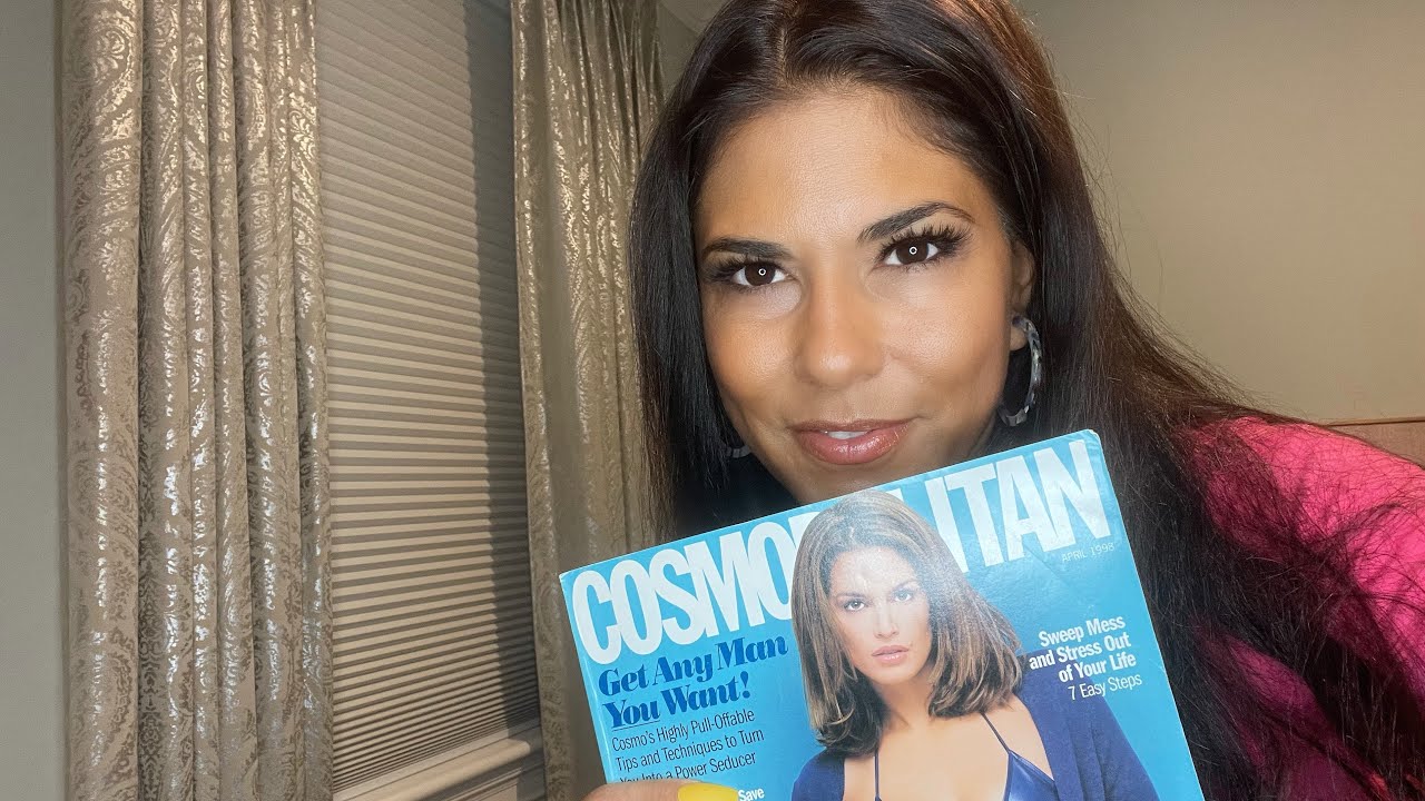 ASMR: Vintage Cosmopolitan magazine flip thru (whispering)