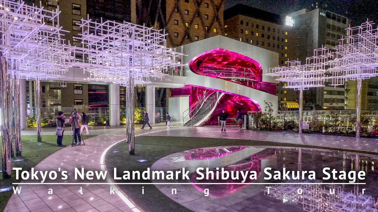 Tokyo's New Landmark: Shibuya Sakura Stage Walking Tour - Tokyo Japan [4K/HDR/Binaural]