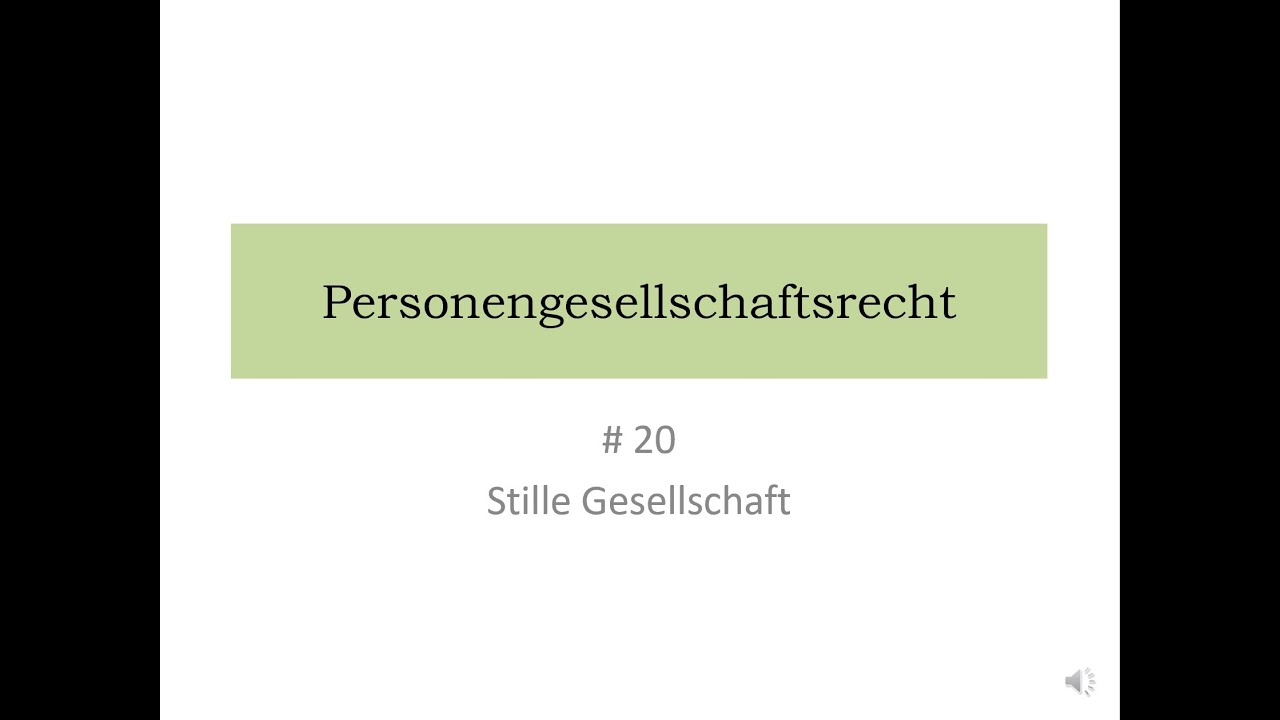 Personengesellschaftsrecht (20)