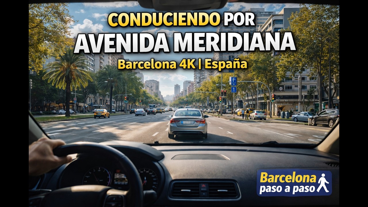 Avenida Meridiana | Conduciendo por Barcelona 4K | España