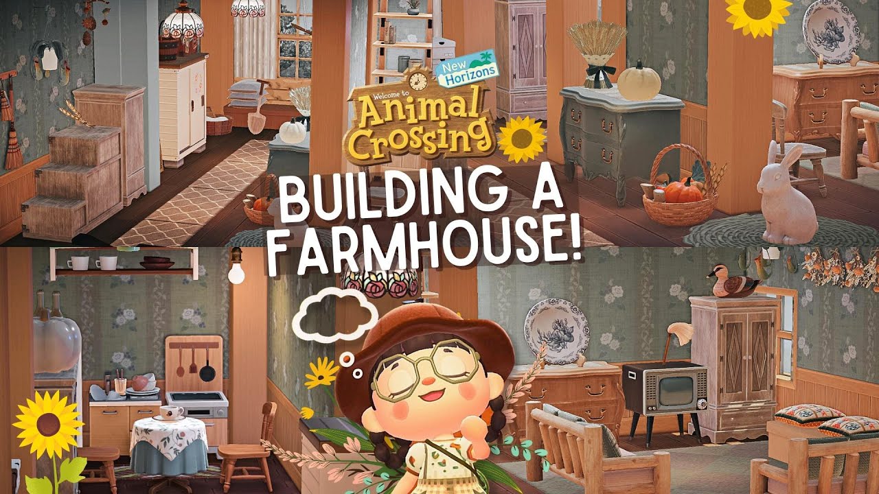 The Biggest 2-Level FARMHOUSE You've Ever Seen! | ACNH | Animal Crossing Farm Speed Build