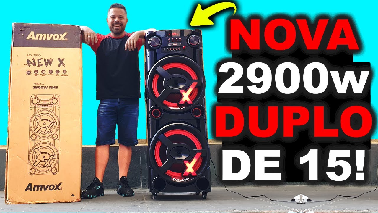 🟢 Lançamento Amvox 2900w Unboxing Com Primeiras Impressões 🟢 2 AUTOFALANTES DE 15 POLEGADAS 🟢
