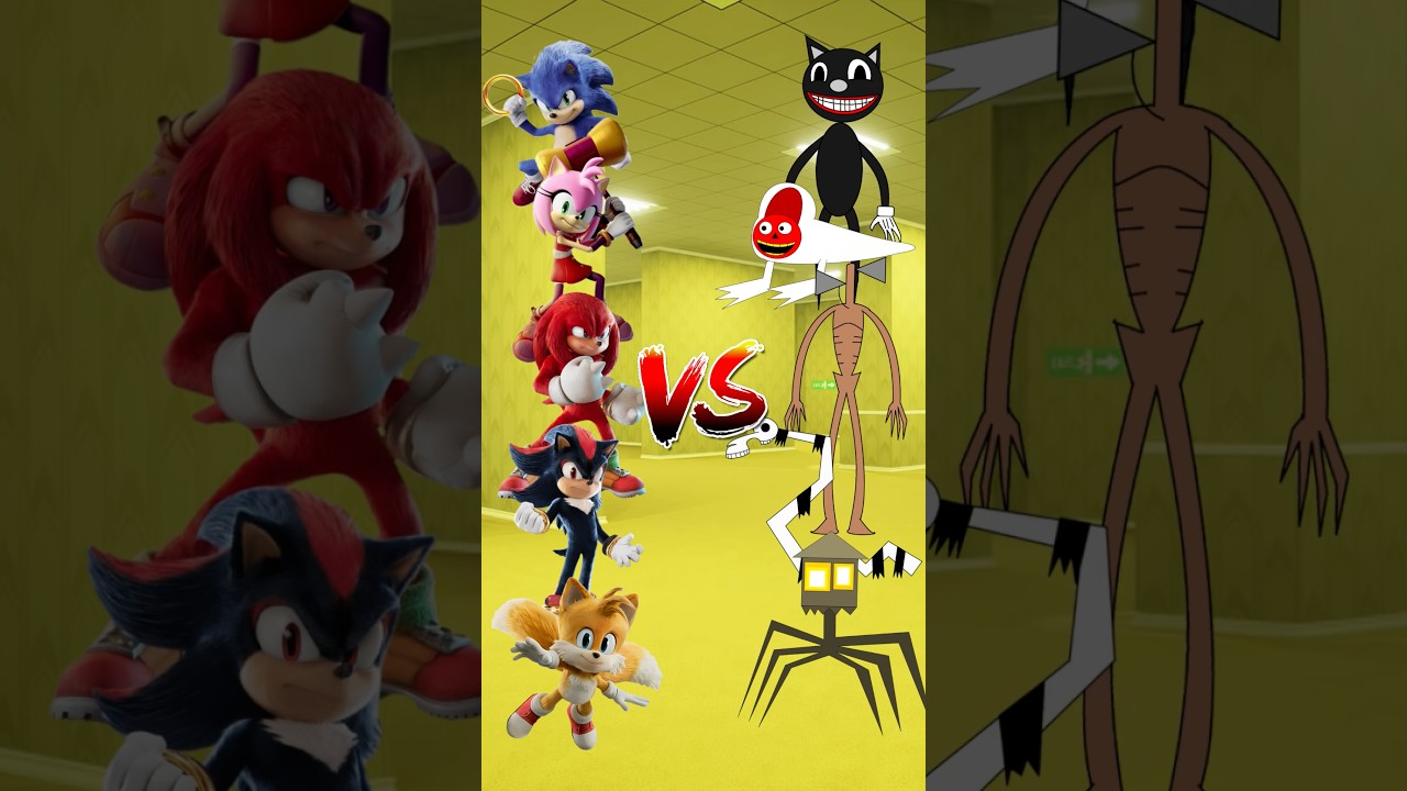 Участники Sonic против Тревора Хендерсона #sonic #trevorhenderson