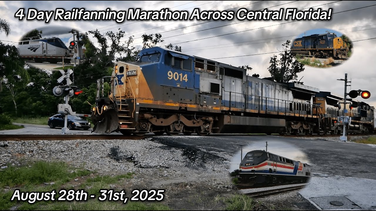 4 Day Railfanning Marathon Across Central Florida! | August 28th - 31st, 2025