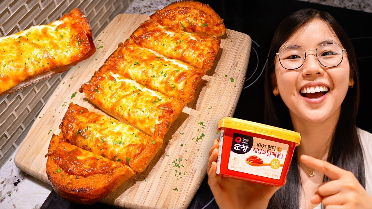 Чесночный хлеб Кочучжан 🔥 (ВИРУСНАЯ СЫРНАЯ и ОСТРАЯ закуска в корейском стиле)