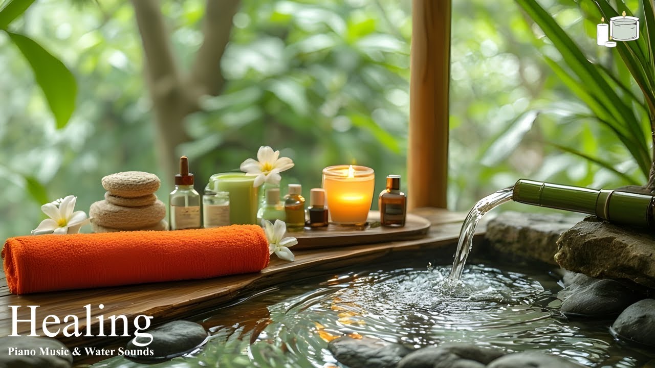 Calming Music 🌿 Tranquil Piano Music + Water Sounds for Focus, Calm & Stress Relief