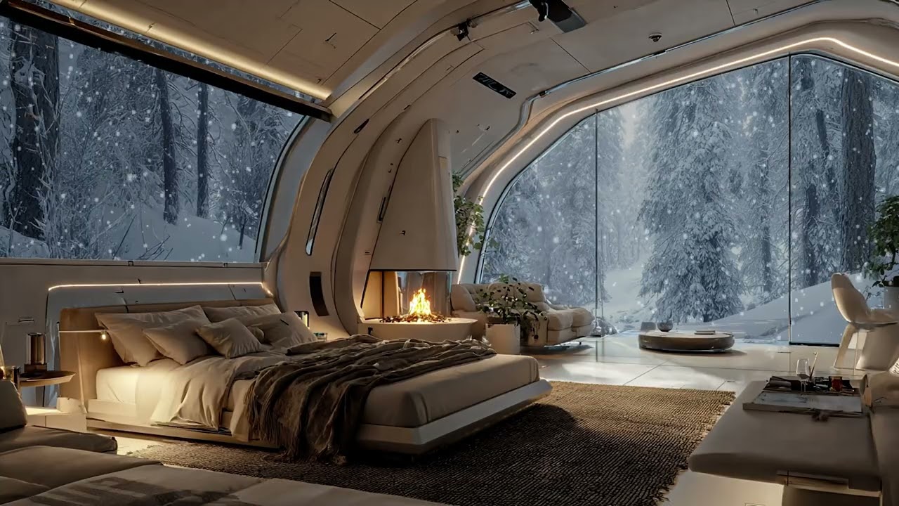 Cozy Crackling Fire with Gentle Piano Music for Peaceful Study and Calming Background Tunes