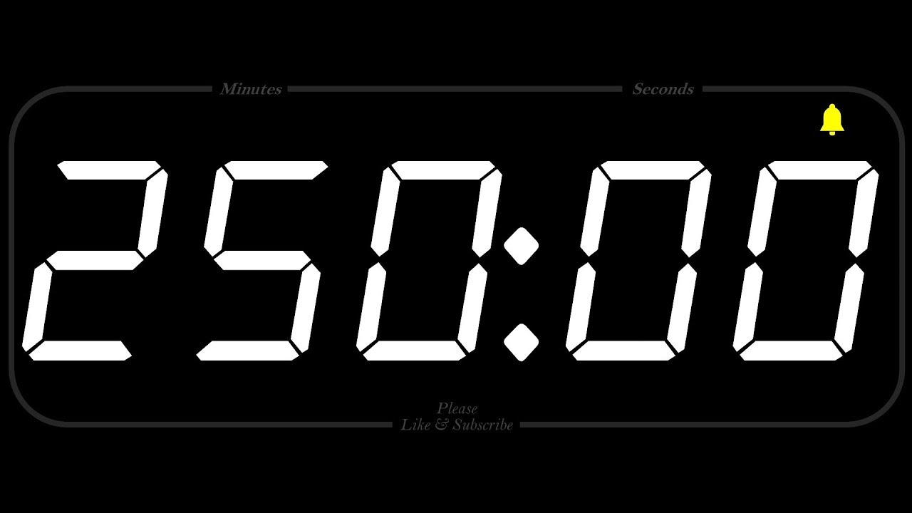 250 MINUTE - TIMER & ALARM - 1080p - COUNTDOWN