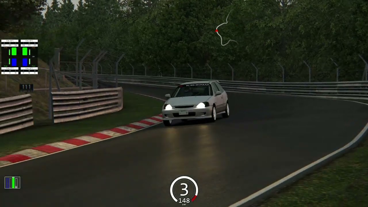 Assetto Corsa Nurburgring(tourist) Honda Civic EK Cup