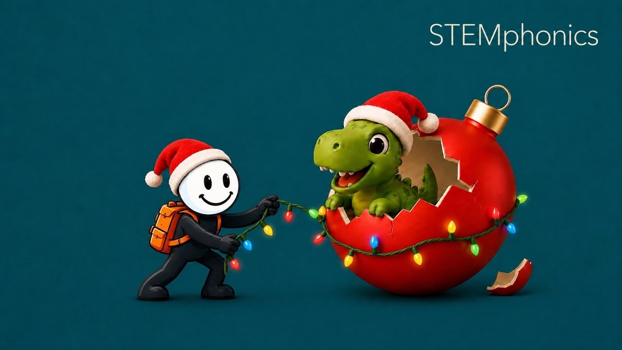 Wissenschaftslied für Kinder | Dinosaurier-Weihnachten (mit Liedtext) | Dinosaurier + Wissenschaft
