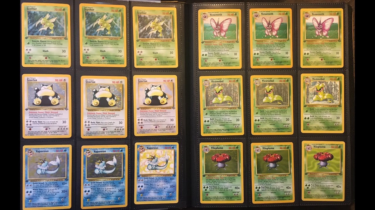 smpratte - Binder Video: Pokemon 1st Edition Jungle Set + Error Cards