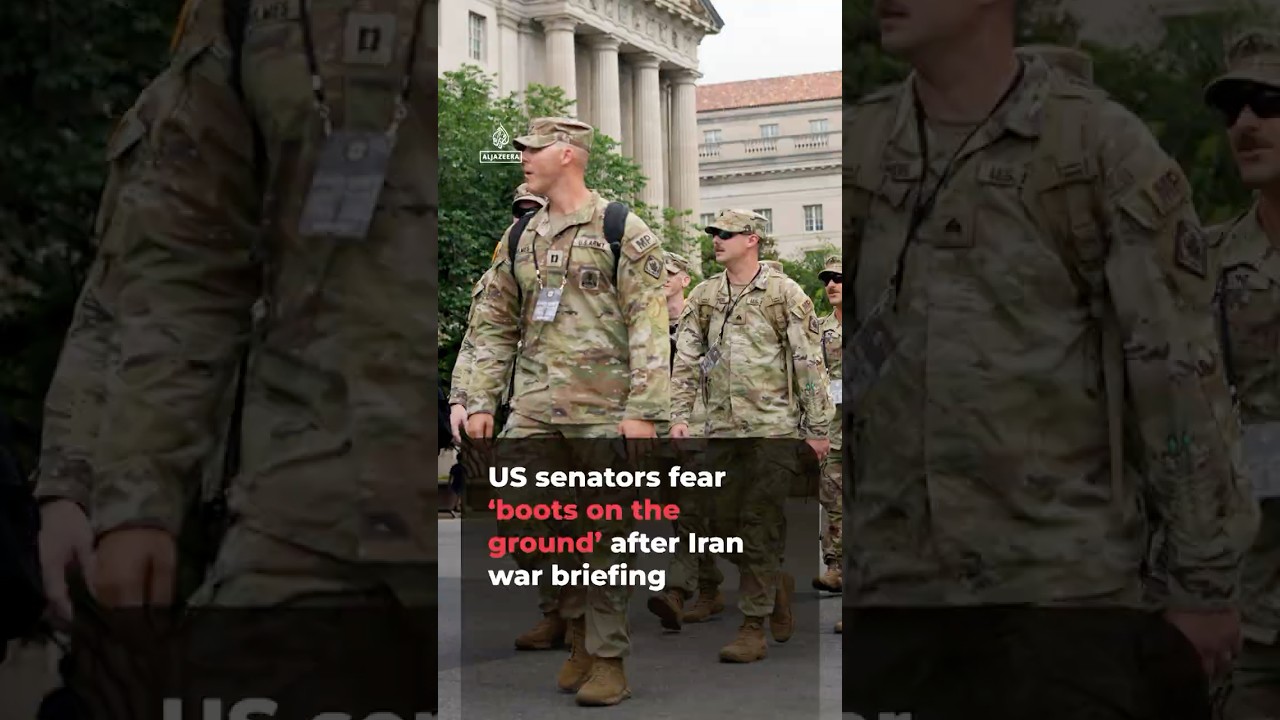 US senators fear &lsquo;boots on the ground&rsquo; after Iran war briefing | AJ #shorts