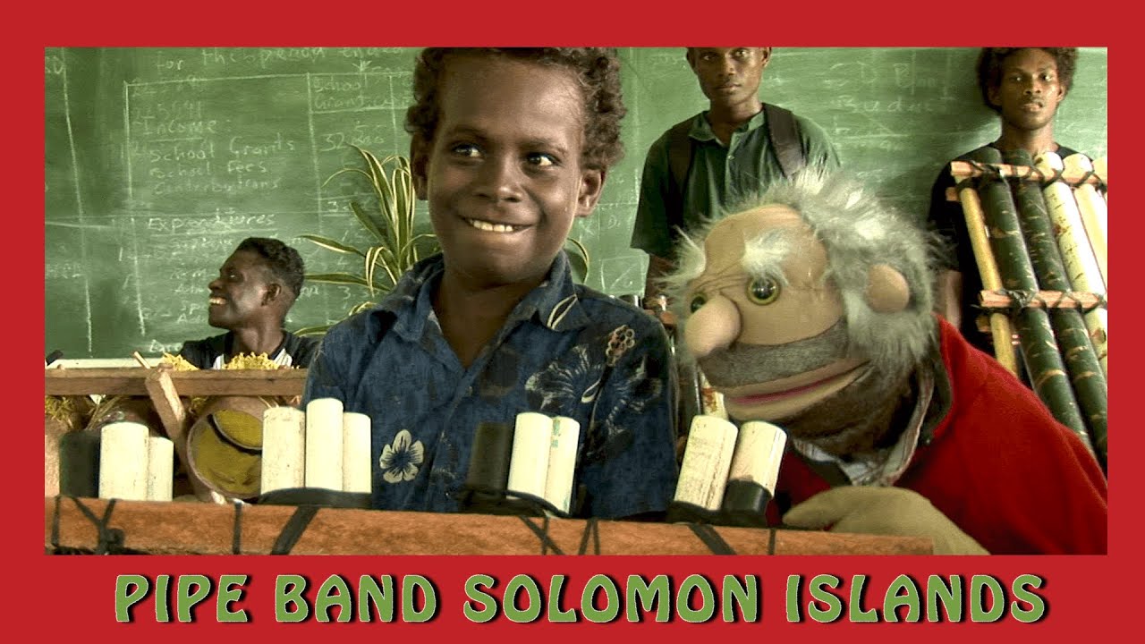 Solomon Island Pipe Band with Arnie