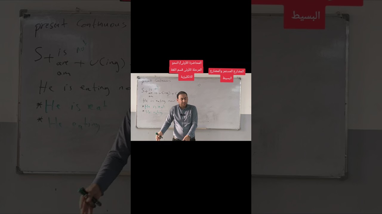 المحاضرة الاولى (النحو) مرحلة أولى اللغة الانكليزية 