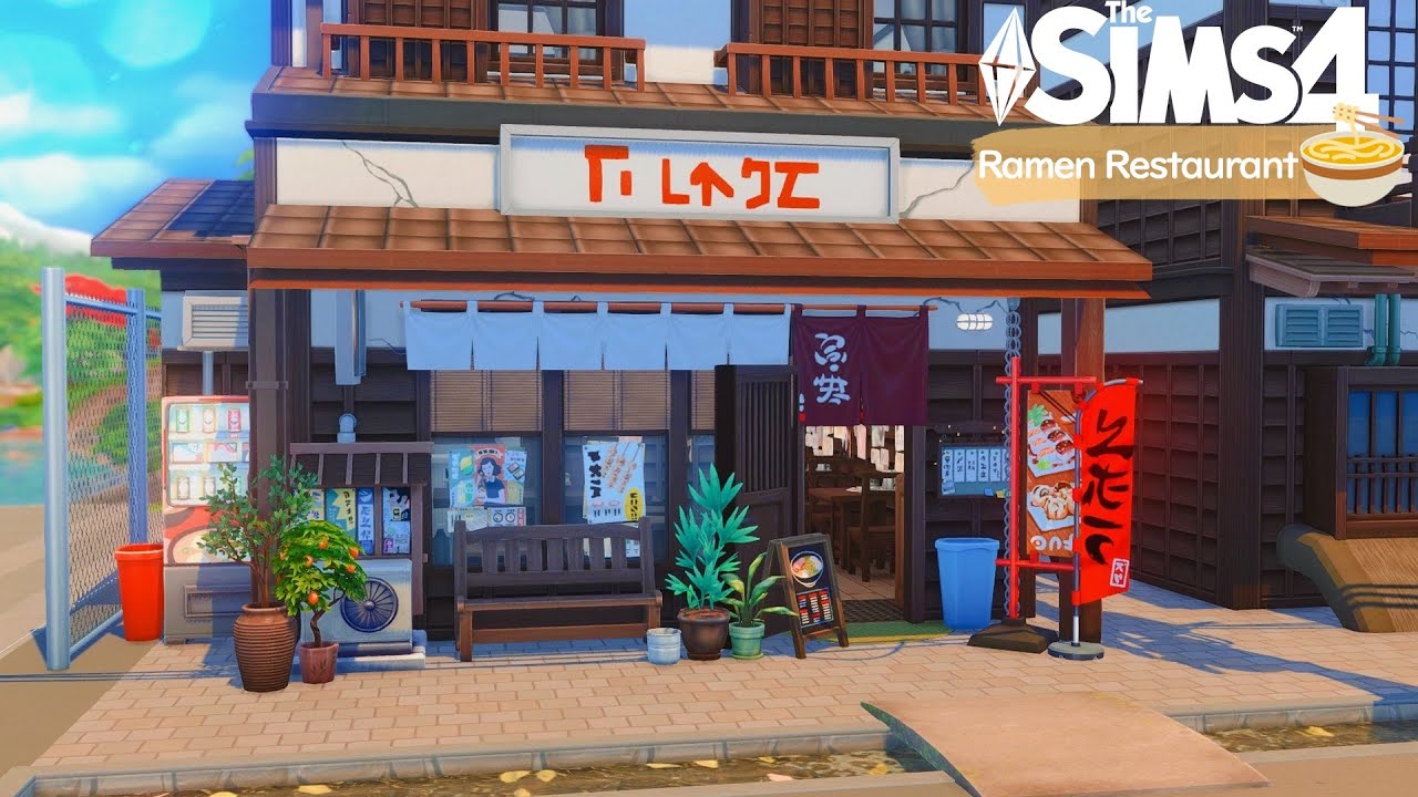 Ramen Restaurant 🍜 | Stop Motion Build | The Sims 4 | No CC |