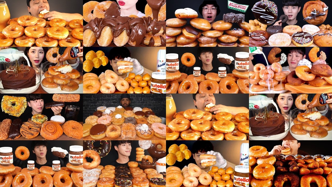 DONUTS MUKBANG 🍩💕 | ASMR MUKBANG EATING DONUT COMPILATION