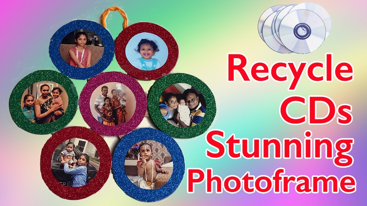 DIY - Recycle Your Old Unused CDs Into Beautiful Photo-frame