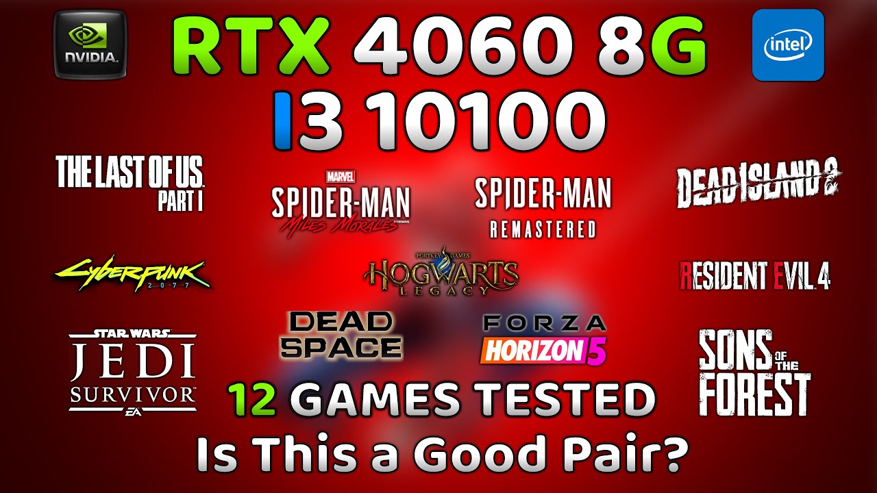 RTX 4060 + I3 10100 | is this a good Pair? | 12 Games Tested🔥