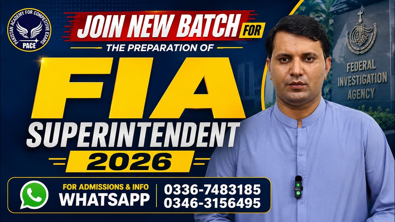 FIA Superintendent Preparation Special Batch 2026 | FIA Jobs 2026