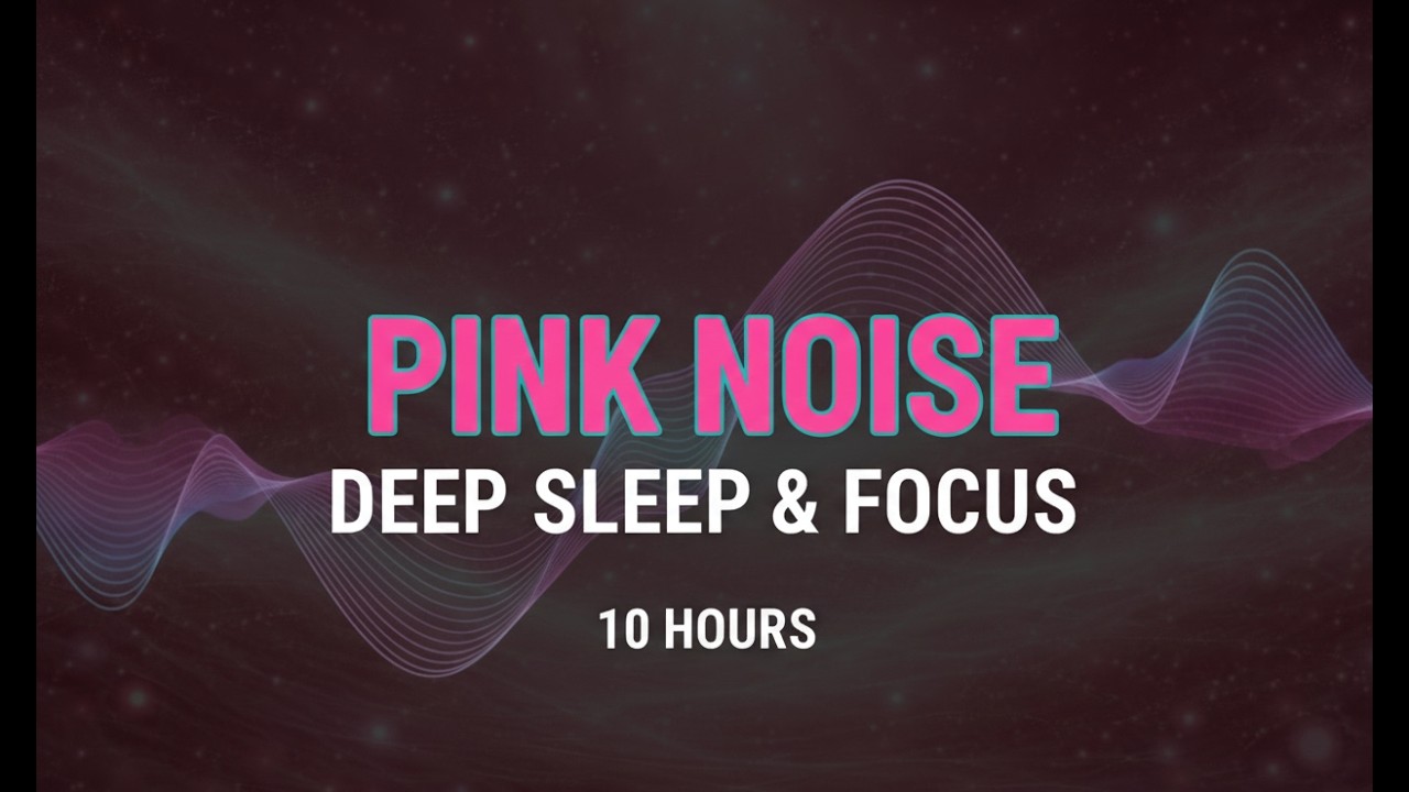 Ruido Rosa Puro (10 Horas) • Pantalla Negra para Dormir y Aliviar Tinnitus 🌑💖
