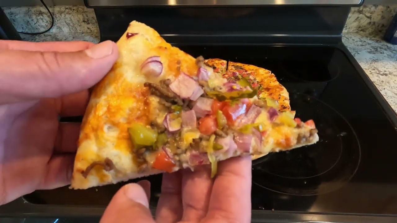 Making a Cheeseburger Pizza with Ketchup and Mustard Sauce