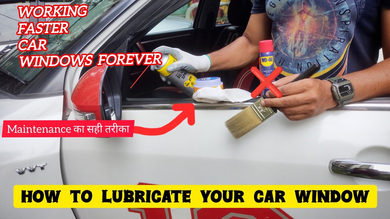 How To Lubricate and Maintain your🚗 Car Window #video #automobile
