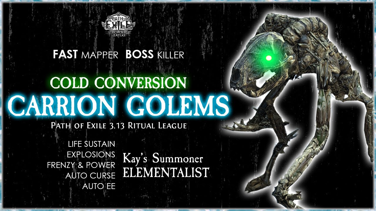 PoE 3.13 - Carrion Golem Elementalist Build Guide [Legacy gear needed]
