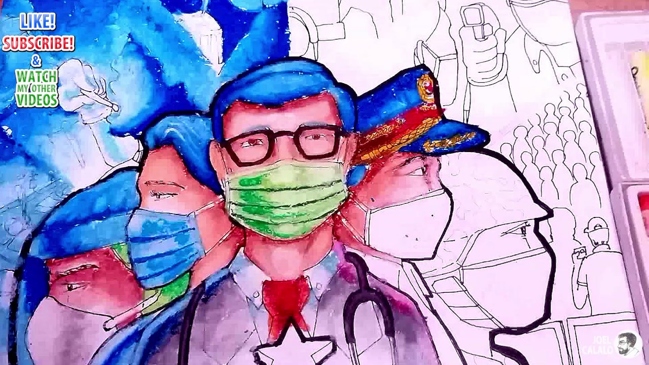 How to Draw Poster Making Contest Artwork Salute for the Frontliners