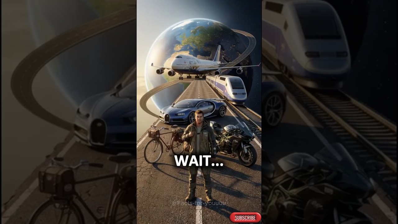 How Long to Travel Around Earth With Different Vehicles? 🌍 #earth #shorts  #aroundtheworld  #facts