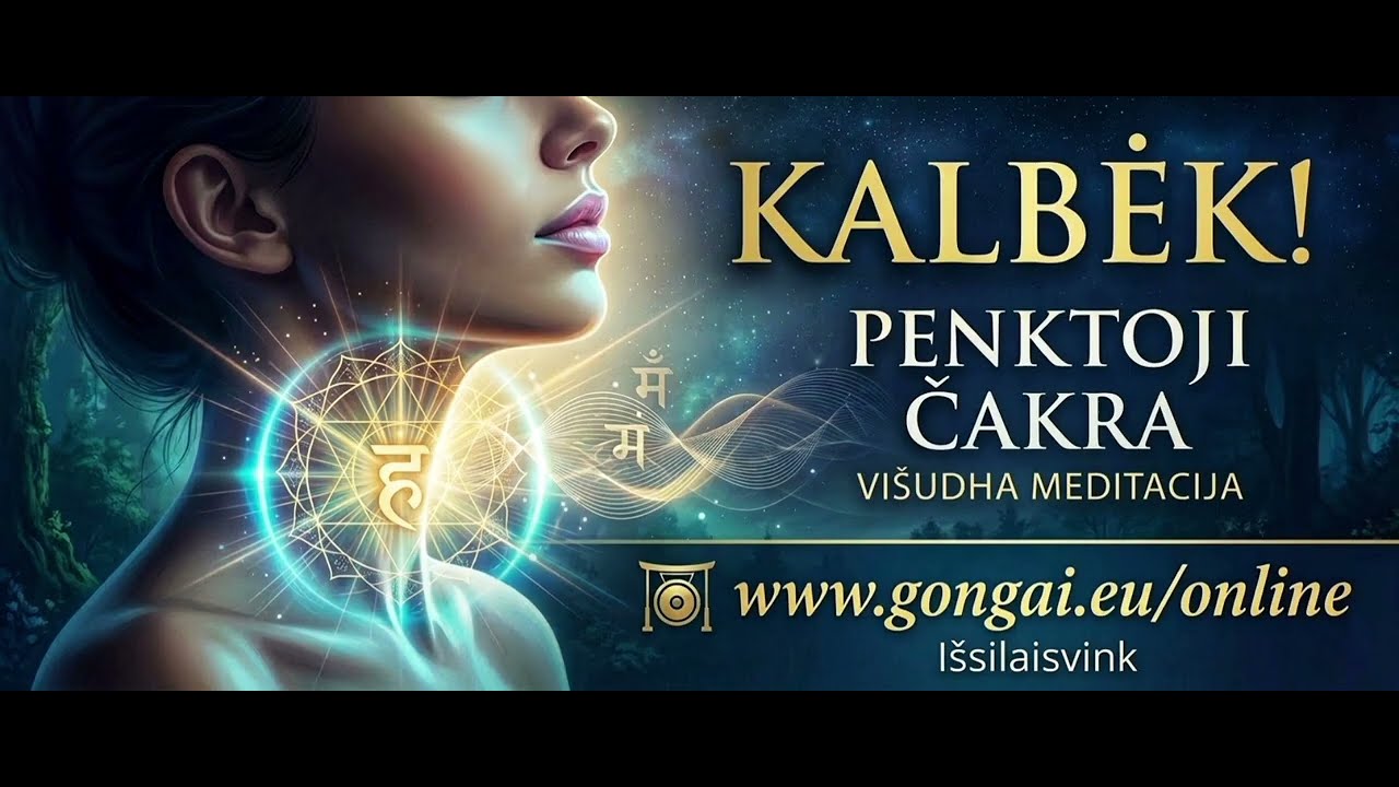 Penktoji čakra. Kalbėk. Meditacija. Vi&scaron;udha. #vyrenijus #meditacija #gongai
