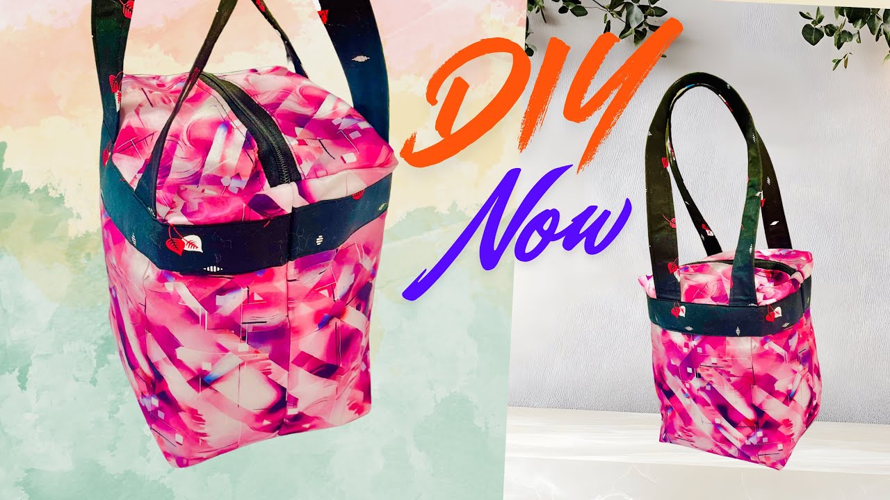 DIY Box Bag | Easy Zip Box Bag Sewing Tutorial | Beginner Friendly। Easy to sew a makeup bag at home