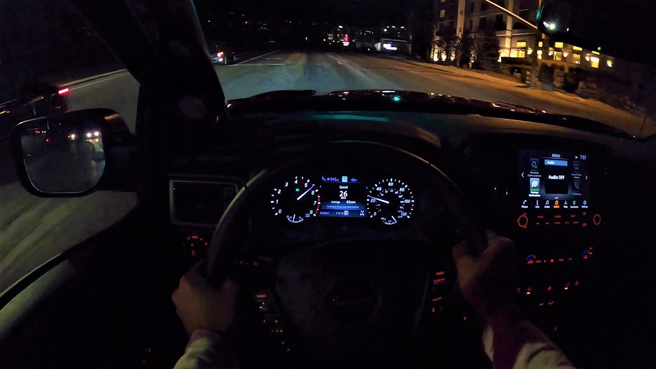 2021 Nissan Titan Pro-4X Nighttime Review: Does The Titan Have Good Lighting And Does It Drive Well?