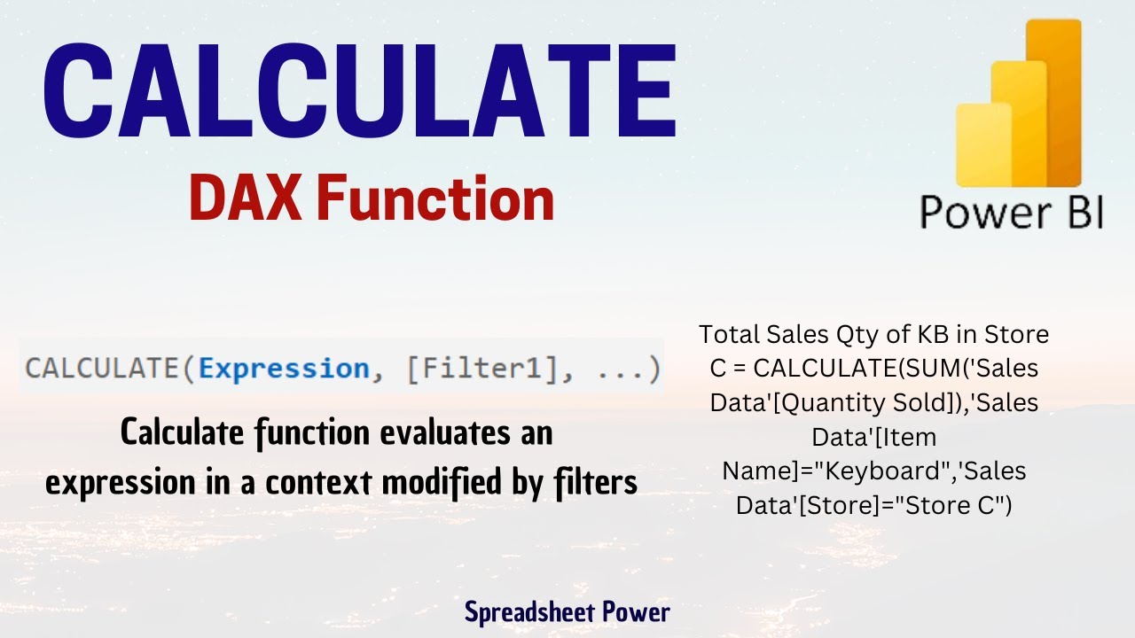How to Use CALCULATE Function in Power BI DAX