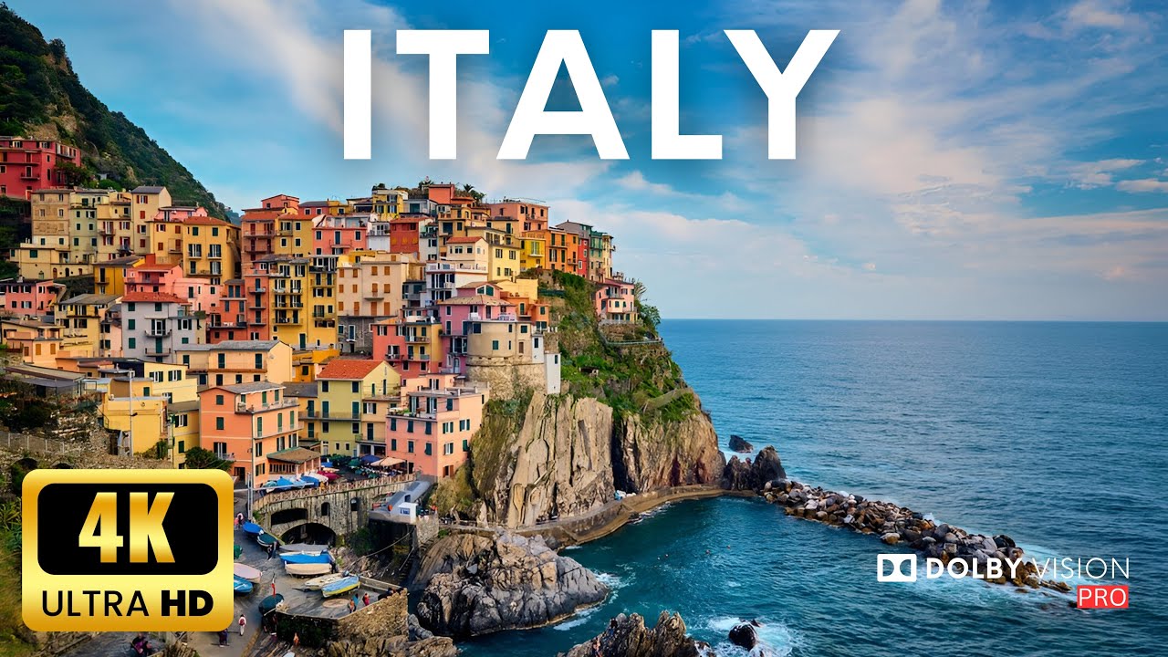 Italy 4K 60fps: Sunset in Manarola, Cinque Terre & Ancient Rome | Dolby Vision HDR #italy #2025 #4k