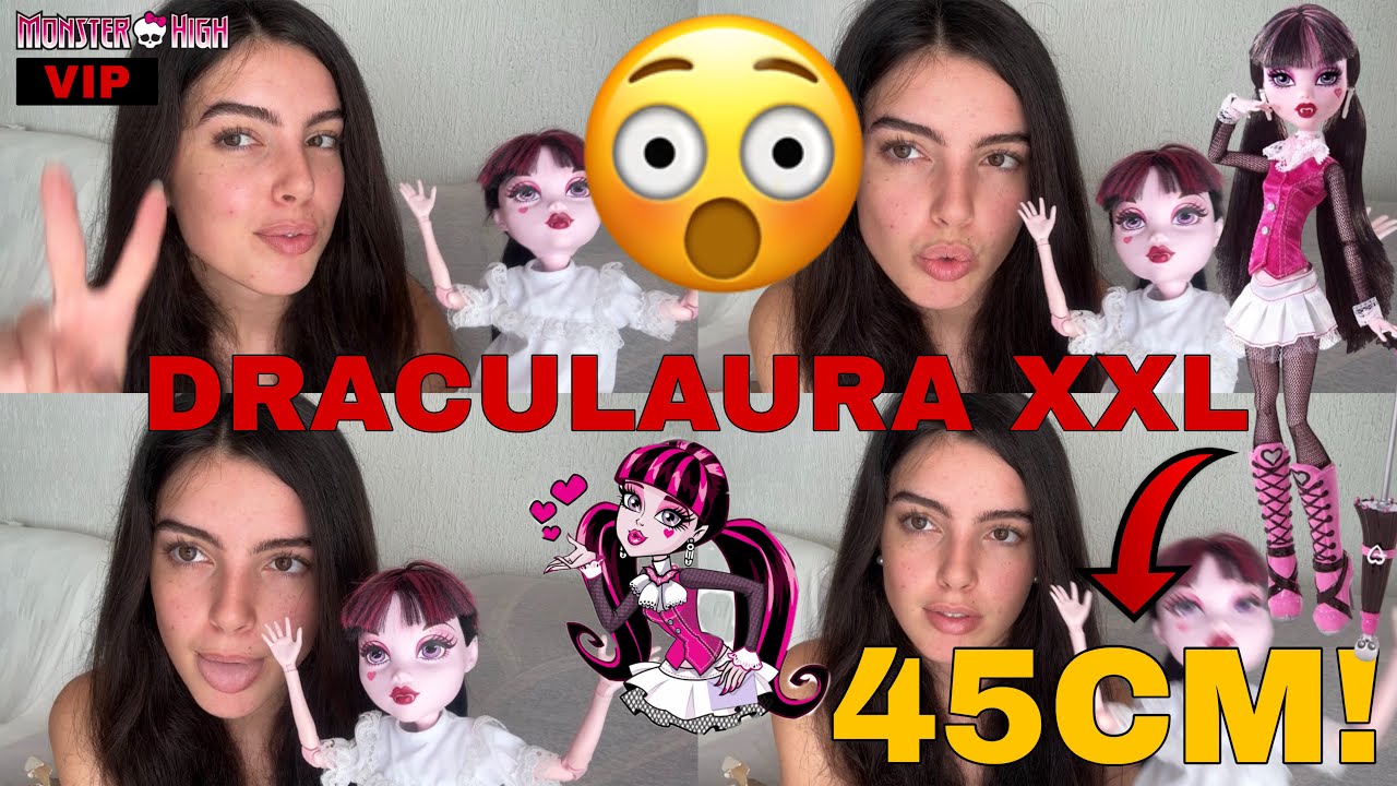 😱DRACULAURA XXL ¡La versión MÁS GRANDE de Monster High! 45CM!!🦇🩷