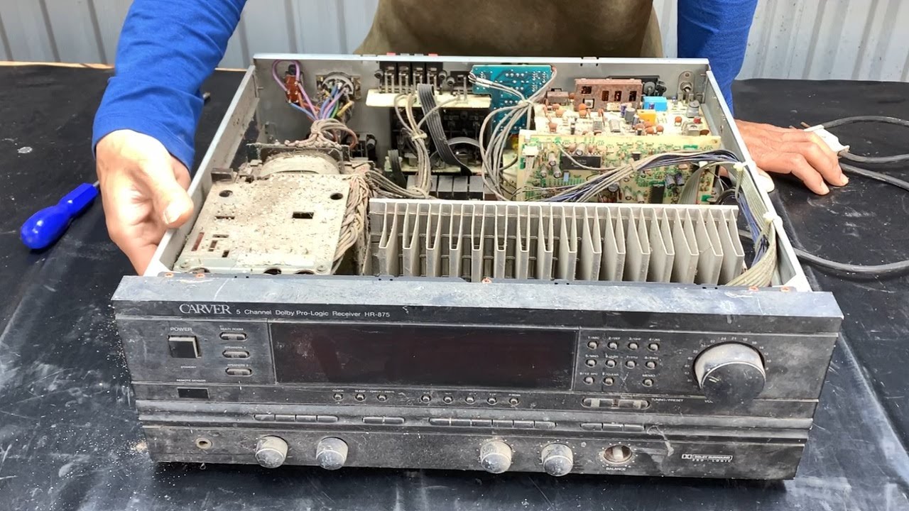 Carver HR 875 Amplifier Restoration // 5-in-1 Amplifier Restoration and Repair