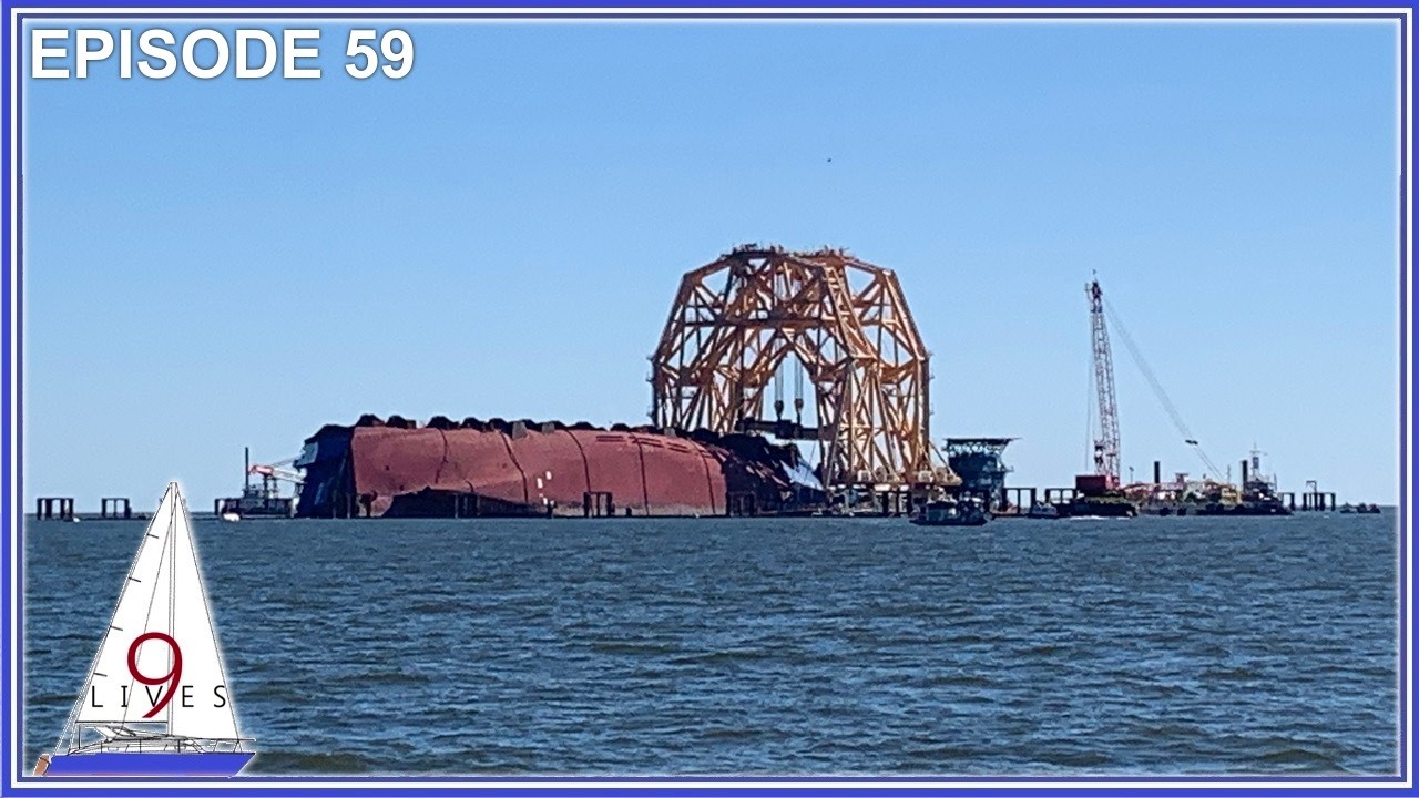 Motor Sailing Through Georgia, And the Capsized Golden Ray (Episode 59: Sailing 9 LIVES)