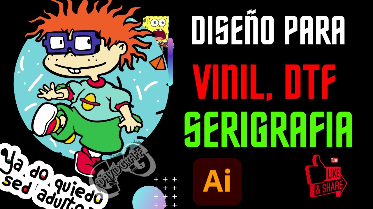 Crea Diseños para VINIL, SERIGRAFIA, DTF Y MAS con ILLUSTRATOR | davidgraff
