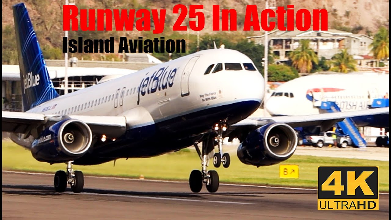 Lovely Runway 25 Action | 777 | 737 | A320 | Islander | Short 260 | Caravan @ St. Kitts | Caribbean