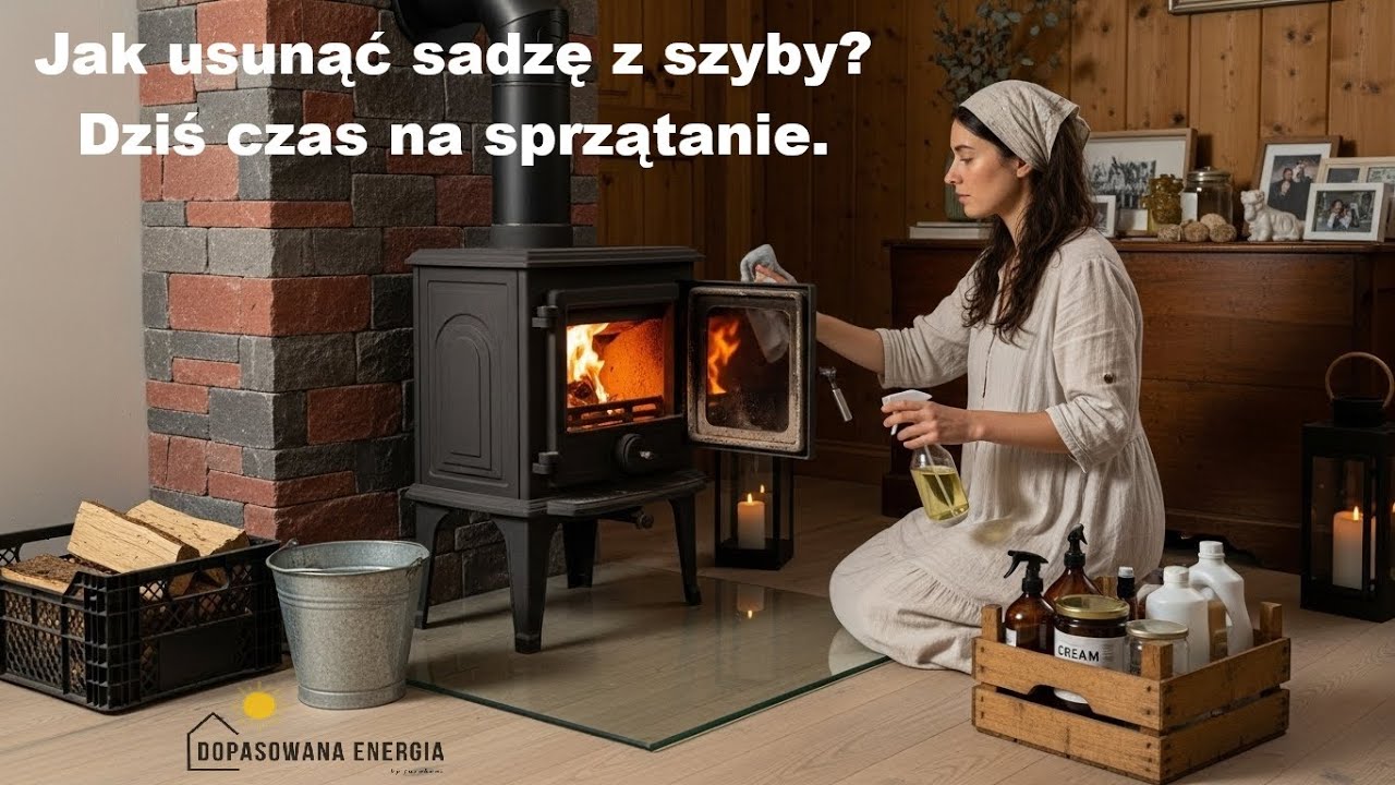 JAK USUNĄĆ SADZĘ Z SZYBY ? - kominek na drewno.
