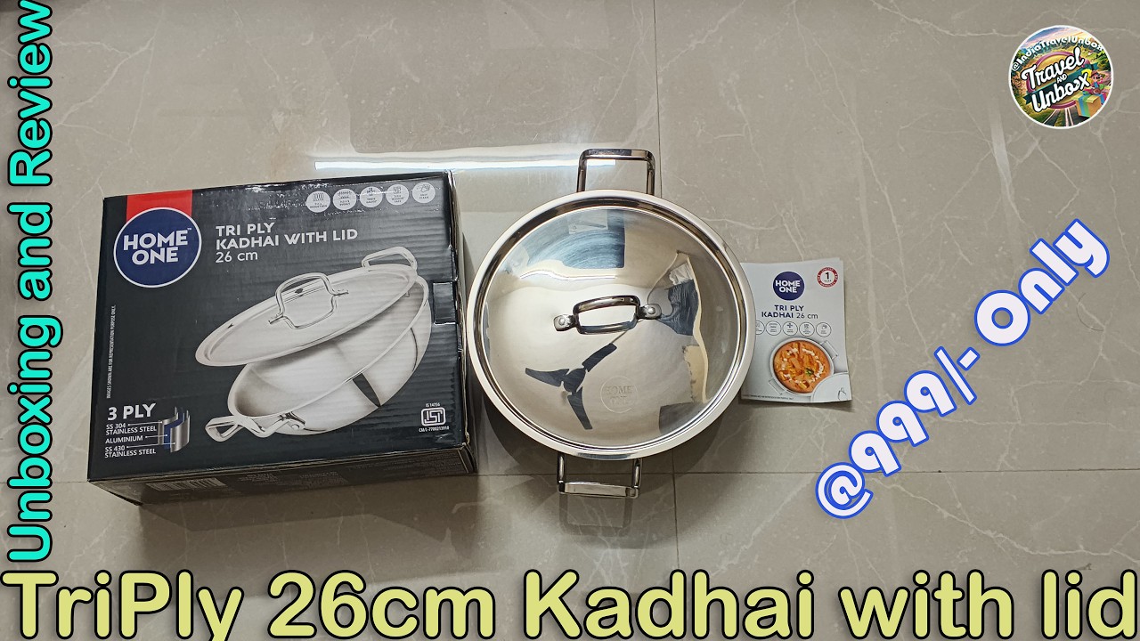 Home One TriPly 26cm Kadhai @999/- only #triplycookware #triply