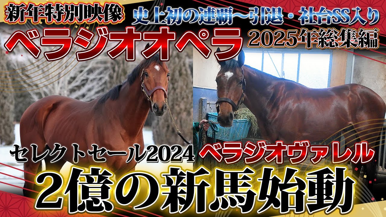 「ベラジオオペラ」2025年総集編～史上初の連覇・引退・社台SS入りへ～セレクトセール2025 2億の新馬始動!!【ベラジオch】