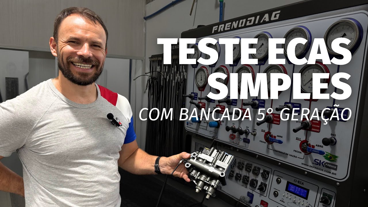 Teste ECAS Simples Conector Quadrado em Bancada 5° Geração | FrenoDiag Curitiba