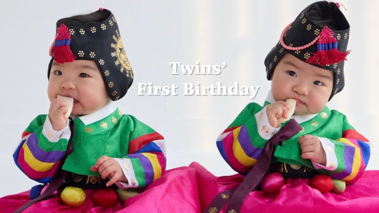 첫 번째 생일을 축하하며🍰 | 엄마가 눈물 흘리며 만든 성장동영상 | 쌍둥이들의 1년 기록👶🏻👶🏻 | o my baby | 건강하게 자라줘서 고마워❤️