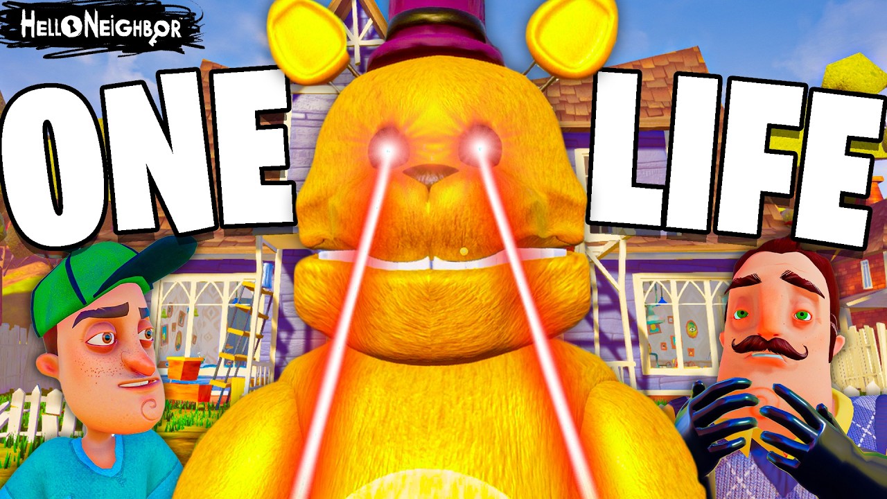 Hello Neighbor Fredbear PERMADEATH CHALLENGE! (Full Game)