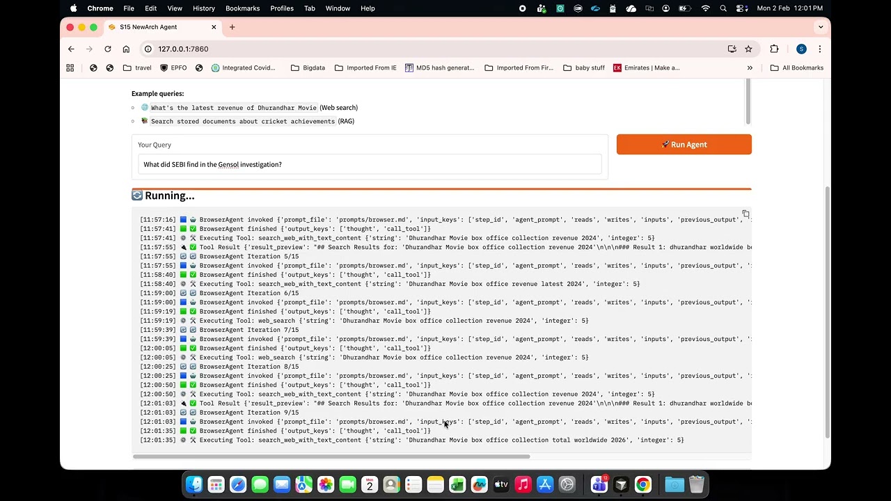 Web + RAG search